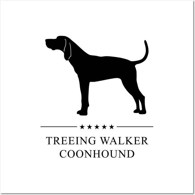 Treeing Walker Coonhound Black Silhouette Wall Art by millersye